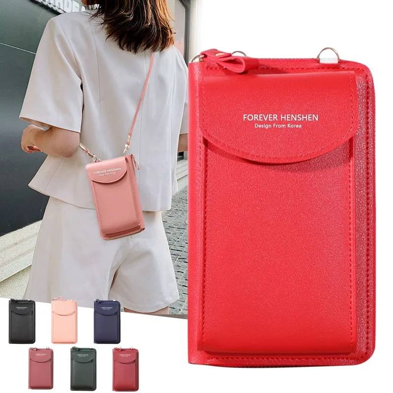 Fashion Wallet Women Diagonal PU Multifunctional Mobile Phone Clutch