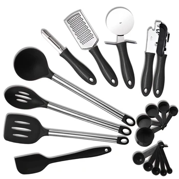 18Piece Cooking Utensils Silicon and Stainless Steel Nylon Non-stick Spatula Set Baking Tool Set Kitchen Utensil Set
18Piece Cooking Utensils Silicon and Stainless Steel Nylon Non-stick Spatula Set Baking Tool Set Kitchen Utensil Set
