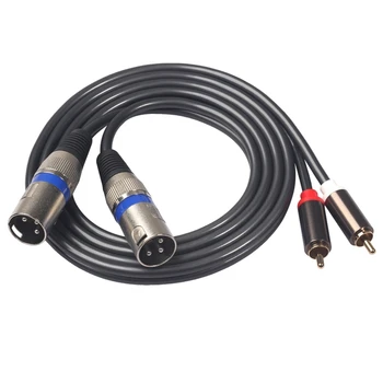 

1.5M Dual Rca Male To Xlr Male Cable 2 Xlr To 2 Rca Plug Adapter Hifi Stereo o Extension Cable for Miniphone Speaker