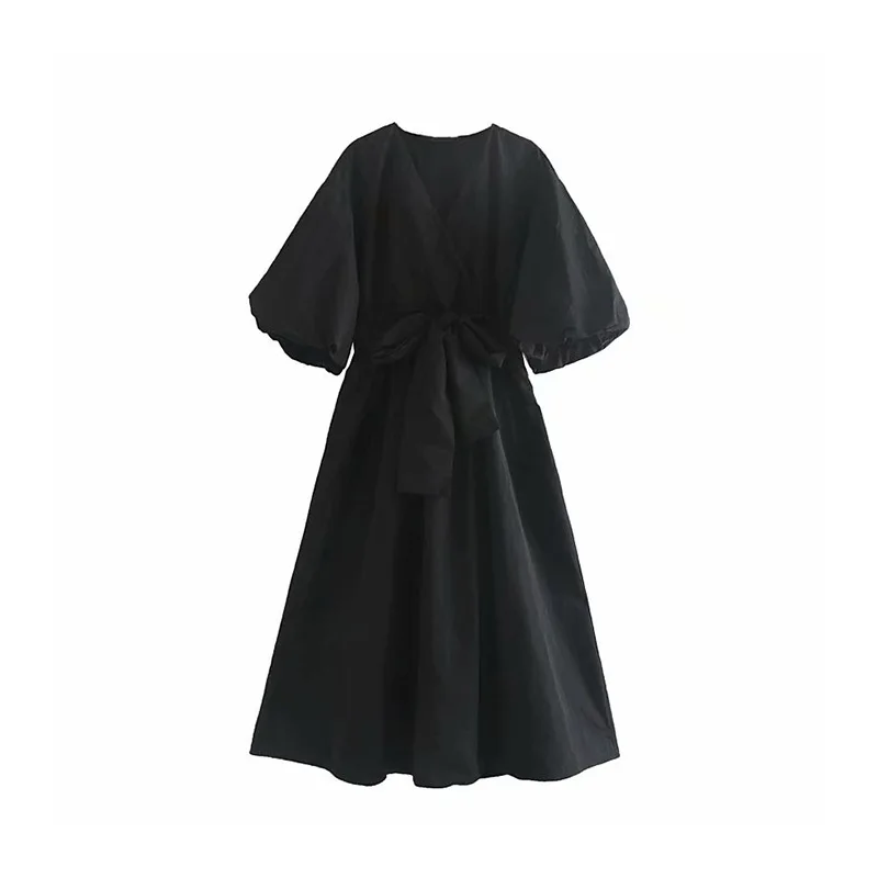 Australia Non-mainstream Design Black And White with Pattern Loose-Fit V-neck of Belt Midi Dress WOMEN'S Dress New Products Slim
Australia Non-mainstream Design Black And White with Pattern Loose-Fit V-neck of Belt Midi Dress WOMEN'S Dress New Products Slim