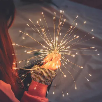 Hanging Fire-work LED Fairy String Light Christmas Party Garden Decor Warm White 8 Modes Remote 120pcs LED Рождество navidad 30*
Hanging Fire-work LED Fairy String Light Christmas Party Garden Decor Warm White 8 Modes Remote 120pcs LED Рождество navidad 30*