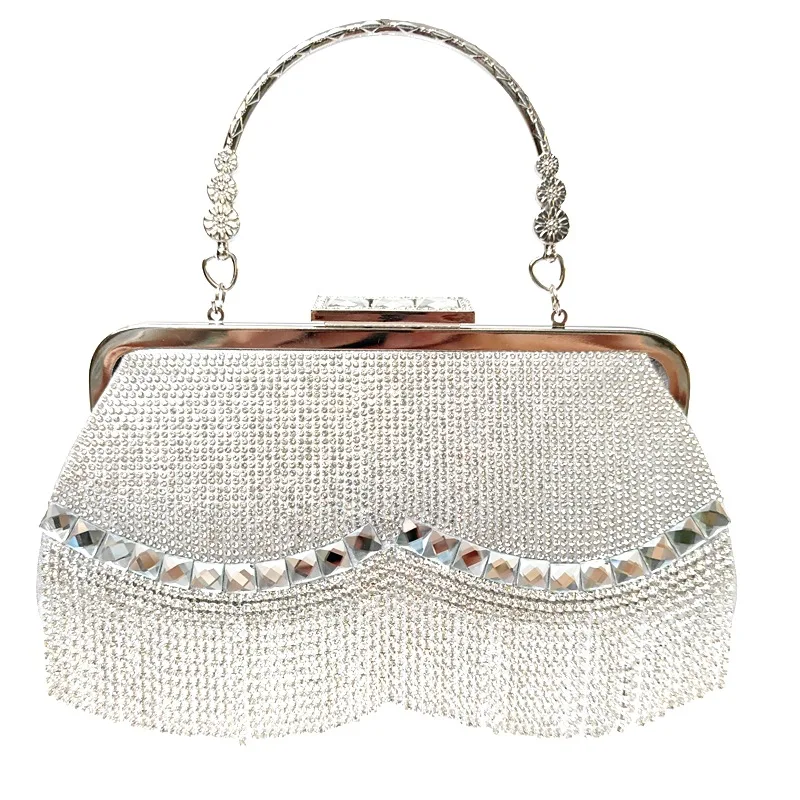Tassels Women Crysal Evening Bags Luxury Party Handbag Silver Clutch Bag Pearl Wedding Laydies Trend Sac a main 2021 New
Tassels Women Crysal Evening Bags Luxury Party Handbag Silver Clutch Bag Pearl Wedding Laydies Trend Sac a main 2021 New