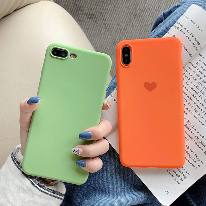 Matte Green Bright Orange With Heart Candy Solid Color Case For Xiaomi Redmi Mi Note 4 4X 4A 5 5X 6 6X 6A 7 8 8SE 9 Pro Funda
Matte Green Bright Orange With Heart Candy Solid Color Case For Xiaomi Redmi Mi Note 4 4X 4A 5 5X 6 6X 6A 7 8 8SE 9 Pro Funda
