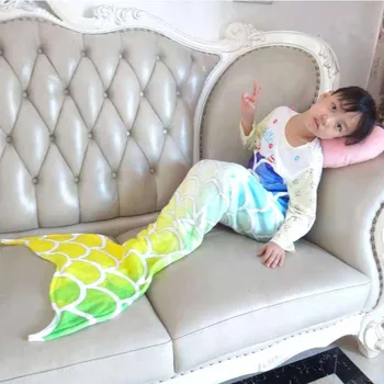 Colorful Fish Scale Mermaid Blanket For TV Mermaid Tail Throw Blanket For Kid Baby Soft Sofa Wearable Warm Plaid Flannel Blanket
Colorful Fish Scale Mermaid Blanket For TV Mermaid Tail Throw Blanket For Kid Baby Soft Sofa Wearable Warm Plaid Flannel Blanket