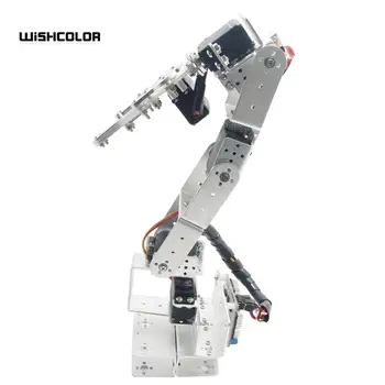 Arduino Robot 6 DOF Aluminium Clamp Claw Mount Kit Mechanical Robotic Arm & Servos & Metal Servo Horn-Silver
Arduino Robot 6 DOF Aluminium Clamp Claw Mount Kit Mechanical Robotic Arm & Servos & Metal Servo Horn-Silver