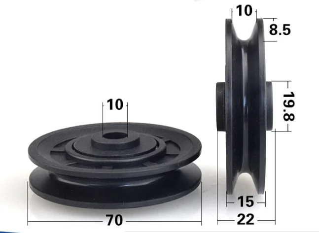2pcs 10*70*15mm slotted wire guide wheel fitness equipment size bird pulley accessories 7 cm nylon u slotted wheel
2pcs 10*70*15mm slotted wire guide wheel fitness equipment size bird pulley accessories 7 cm nylon u slotted wheel