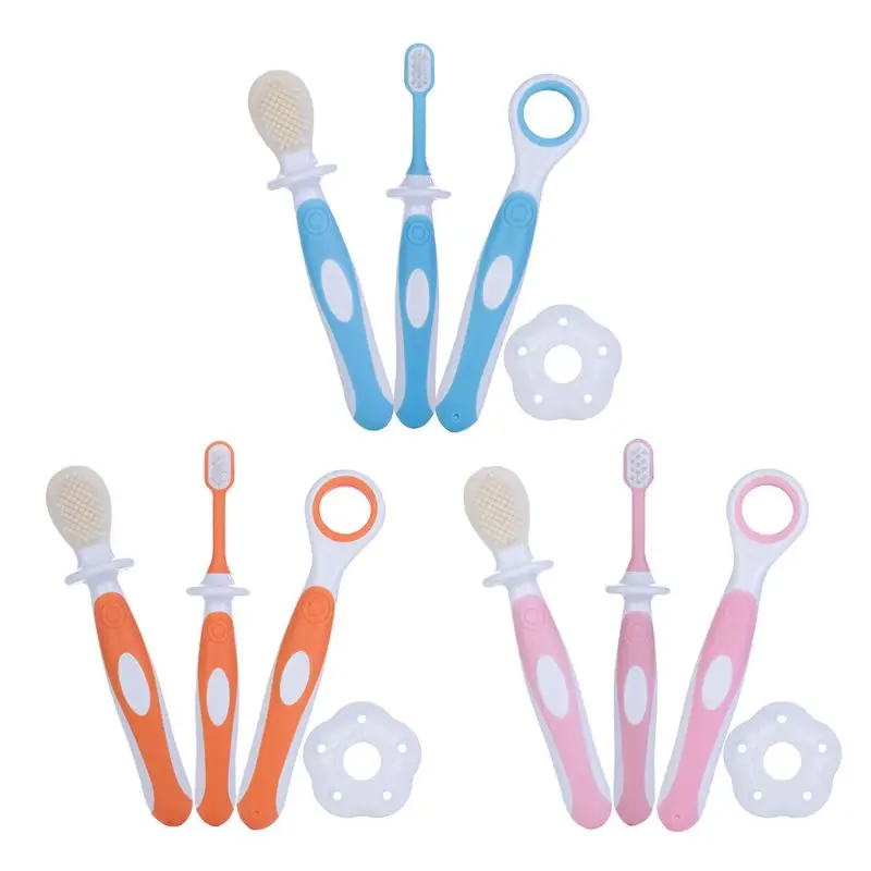 3 Pcs/Set Baby Training Teeth Brush 3Stage Oral Care Set Newborn Soft Toothbrush R2JF
3 Pcs/Set Baby Training Teeth Brush 3Stage Oral Care Set Newborn Soft Toothbrush R2JF