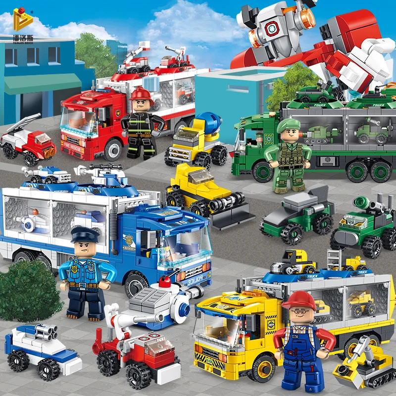 Creative Series Storage Small Particles Engineering Fire Military Police Boy's Unit Blocks on Wheels
Creative Series Storage Small Particles Engineering Fire Military Police Boy's Unit Blocks on Wheels