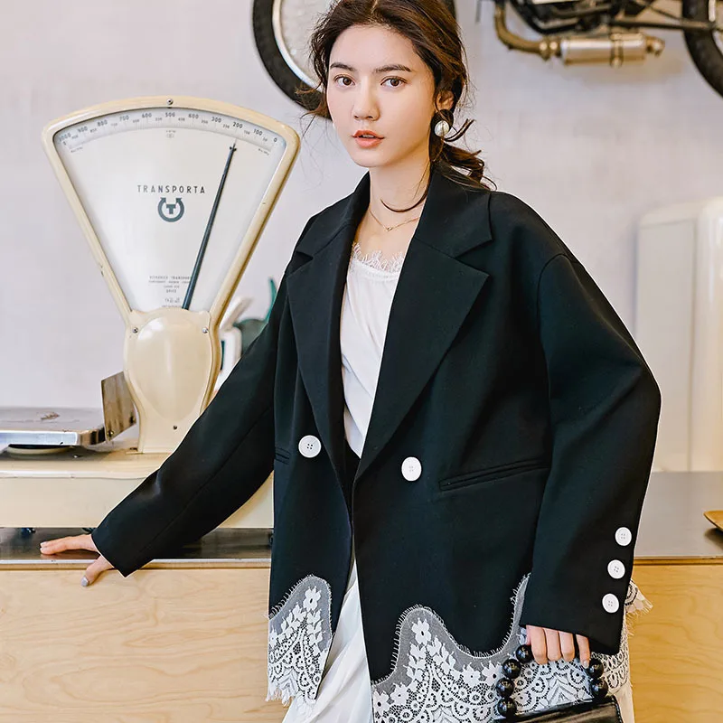 Ozhouzhan Lace Joint Suit Jacket Spring Creative-Non-mainstream WOMEN'S Dress Contrast Color Loose And Plus-sized Suit
Ozhouzhan Lace Joint Suit Jacket Spring Creative-Non-mainstream WOMEN'S Dress Contrast Color Loose And Plus-sized Suit