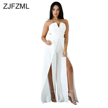 Strapless Solid Plus Size Bodysuit Women Backless Empire Side Slit Elegant Jumpsuit Sexy Club Party Sleeveless Wide Leg Playsuit
Strapless Solid Plus Size Bodysuit Women Backless Empire Side Slit Elegant Jumpsuit Sexy Club Party Sleeveless Wide Leg Playsuit