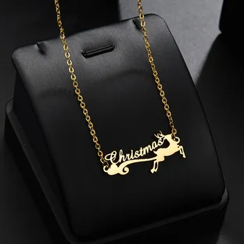 AurolaCo Custom Name Necklace Personality Stainless Steel Gold Choker Antlers Elk Nameplate Pendant Necklace for Women Girl Gift
AurolaCo Custom Name Necklace Personality Stainless Steel Gold Choker Antlers Elk Nameplate Pendant Necklace for Women Girl Gift