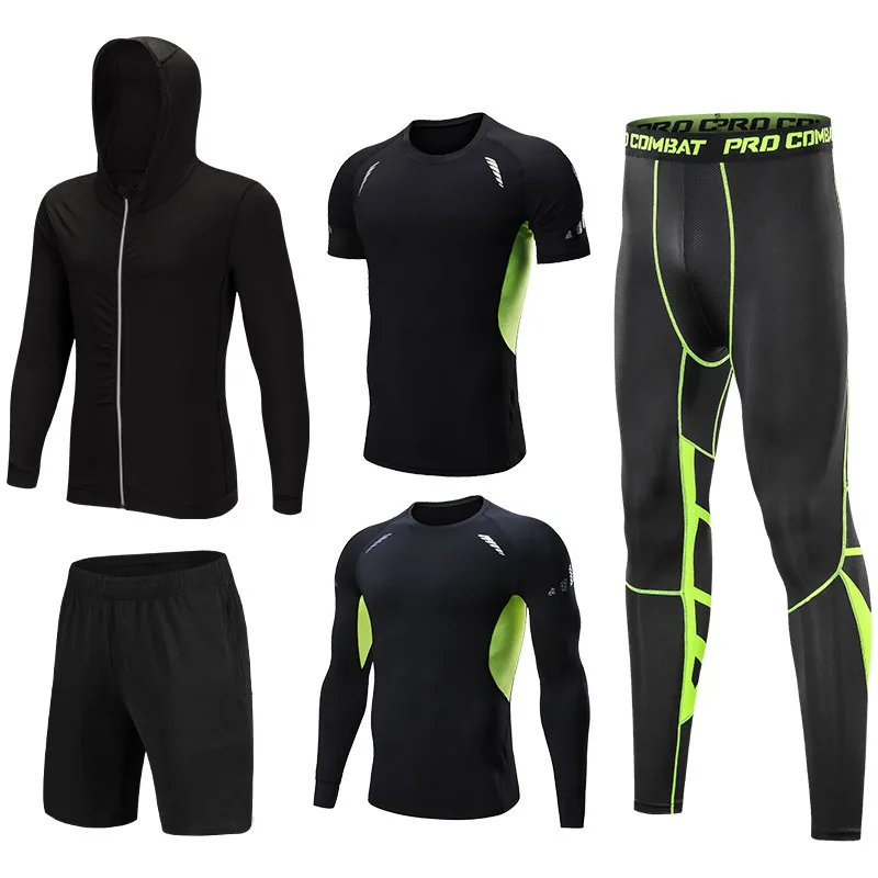 Fashion Quick-drying Men's Fitness Clothes Breathable Moisture Wicking Gymnastic Sportswear Sets Elastic Soft Running Sweatsuit
Fashion Quick-drying Men's Fitness Clothes Breathable Moisture Wicking Gymnastic Sportswear Sets Elastic Soft Running Sweatsuit