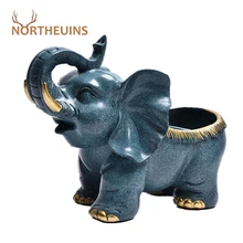 NORTHEUINS Resin Elephant Storage Figurines Miniature Animal Statuette Figurines for Interior Table Desk Living Room Decoration
NORTHEUINS Resin Elephant Storage Figurines Miniature Animal Statuette Figurines for Interior Table Desk Living Room Decoration