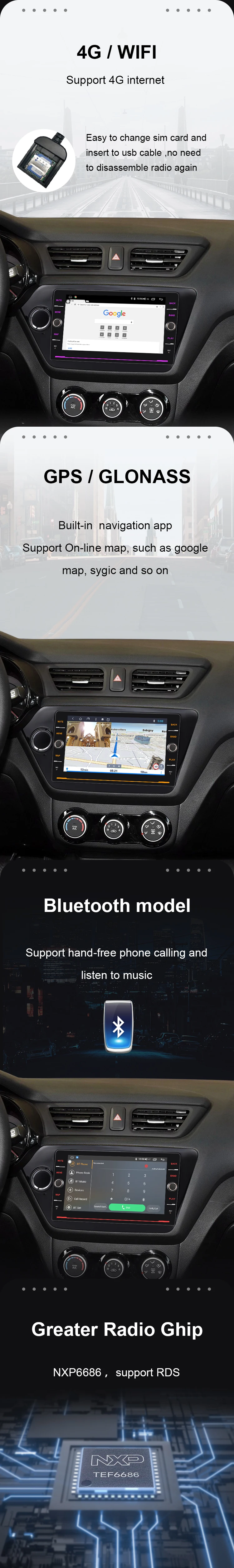 Top EBILAEN 2Din Android 8.1 Car Multimedia Dvd Player For KIA RIO 3 2010-2017 Auto Radio Navigation  GPS Stereo Accessories 6