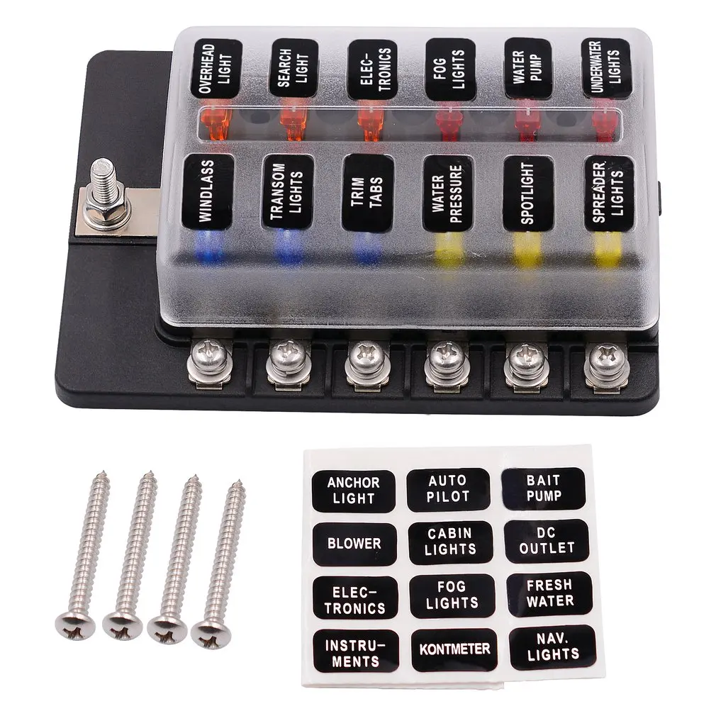 Car Modification 1 Input And 12 Output Fuse Box With Led Indicator Base Insert Type Screw Terminal Block Set 12-30v
Car Modification 1 Input And 12 Output Fuse Box With Led Indicator Base Insert Type Screw Terminal Block Set 12-30v