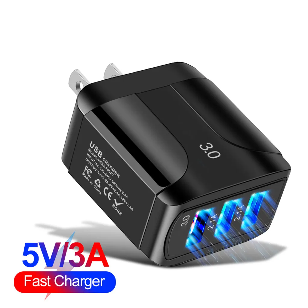 Ouhaobin US QC 3.0 Quick Charger 3A USB Plug Three Power Ports Travel Charger For Phone USB Adapters Connector Accessory
Ouhaobin US QC 3.0 Quick Charger 3A USB Plug Three Power Ports Travel Charger For Phone USB Adapters Connector Accessory
