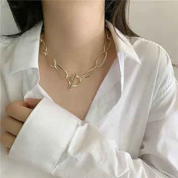 AOMU 2020 New Korea OT Buckle Circle Metal Simple Gold Color Collarbone Chain Choker for Women Men Jewelry
AOMU 2020 New Korea OT Buckle Circle Metal Simple Gold Color Collarbone Chain Choker for Women Men Jewelry