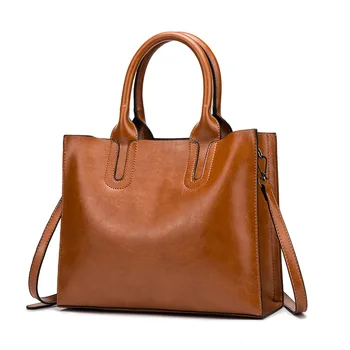 2020 Women's Large Capacity Bucket Handbag Portable Single Shoulder Slant Oil Wax Skin Tote Bag Tide Soild Color Leather Handbag
2020 Women's Large Capacity Bucket Handbag Portable Single Shoulder Slant Oil Wax Skin Tote Bag Tide Soild Color Leather Handbag