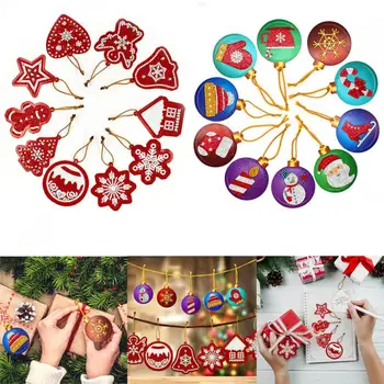 10Pcs DIY Diamond Painting Christmas Tree Pendant Full Drills Diamond Embroidery Christmas Hanging Decorations Creative Gift
10Pcs DIY Diamond Painting Christmas Tree Pendant Full Drills Diamond Embroidery Christmas Hanging Decorations Creative Gift