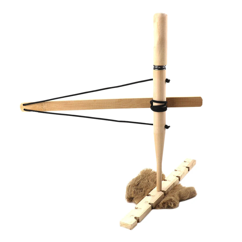 Bow Drill Fire Set Primitive Wood Kit Outdoor Survival Tool Bow Drill Fire Set Primitive Wood Kit Outdoor Survival Tool