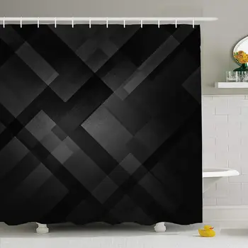 Shower Curtain Set with Hooks 72x72 Design Banner Abstract Black Textured Diamond Triangles Rectangle Metallic Shapes Fancy
Shower Curtain Set with Hooks 72x72 Design Banner Abstract Black Textured Diamond Triangles Rectangle Metallic Shapes Fancy