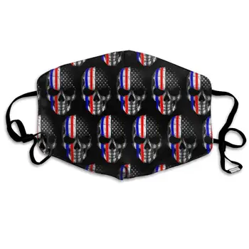 Reusable Face Masks, American Thin Red Blue Line Flag Skull Healthy Durable Polyester Half Face Masks, Mouth Face Masks Comfy
Reusable Face Masks, American Thin Red Blue Line Flag Skull Healthy Durable Polyester Half Face Masks, Mouth Face Masks Comfy