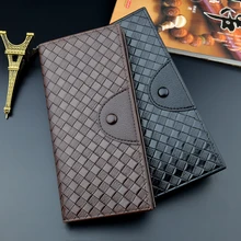 Long Men Woven Pattern Buckle Wallet Simple Large Capacity Multi-card Holder Male Fashion Casual Solid Color Zipper Coin Purses
Long Men Woven Pattern Buckle Wallet Simple Large Capacity Multi-card Holder Male Fashion Casual Solid Color Zipper Coin Purses