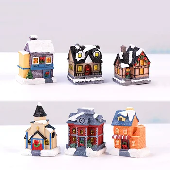4 Pcs Christmas House Model Odorless Figurines Landscape Accessories Table Decorations for Plant Pot Moss
4 Pcs Christmas House Model Odorless Figurines Landscape Accessories Table Decorations for Plant Pot Moss