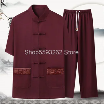 2020 autumn Simple Men's embroidery business gentleman casual tunic suit Tang suit national costume 
2020 autumn Simple Men's embroidery business gentleman casual tunic suit Tang suit national costume
