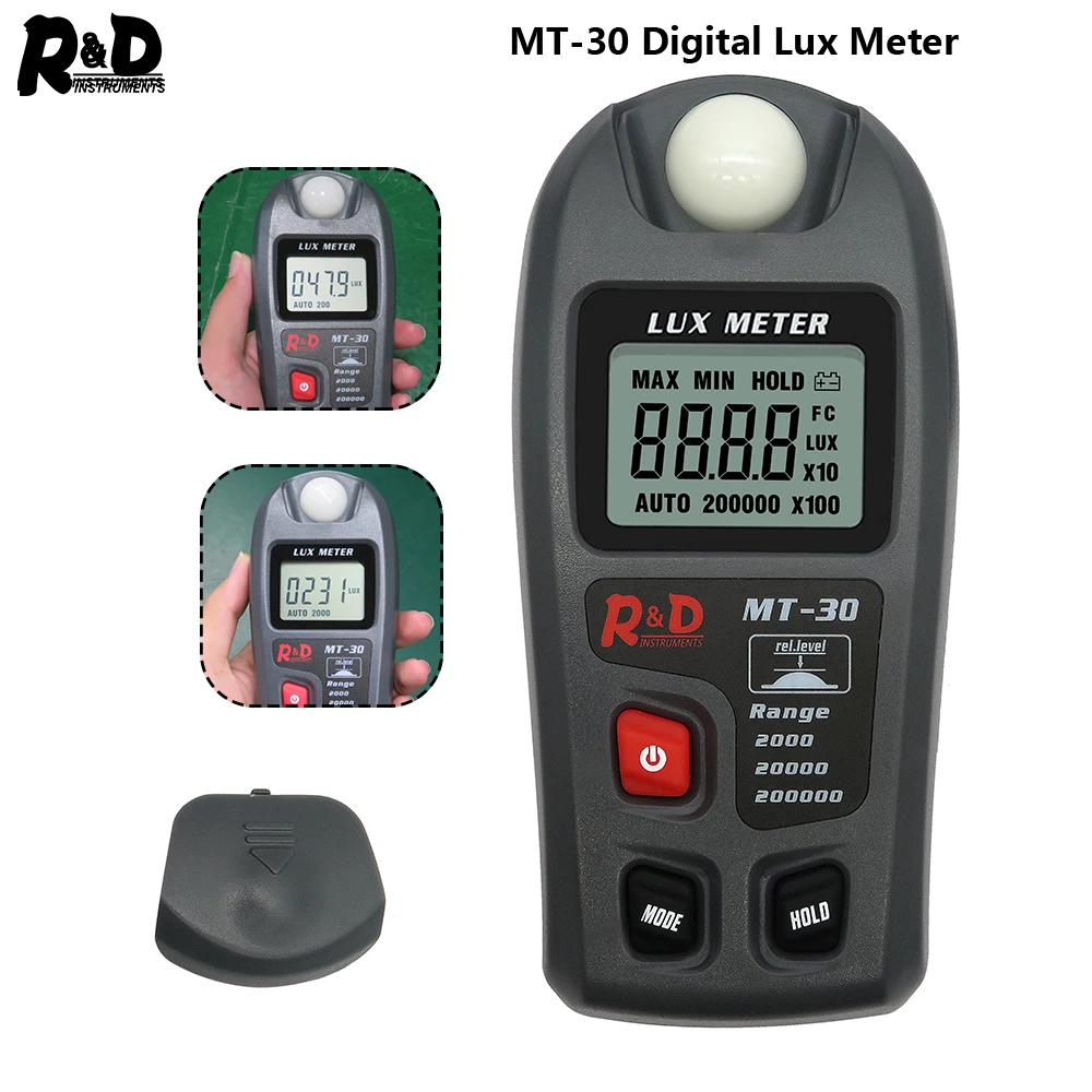 Digital LCD Display Lux meter 0~200,000lux Range Light Meter for Photography Luminometer photometer tester
Digital LCD Display Lux meter 0~200,000lux Range Light Meter for Photography Luminometer photometer tester