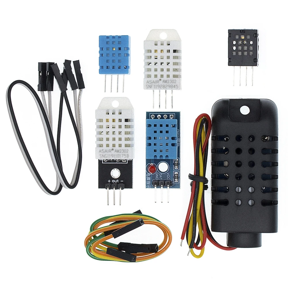 Sensor Digital de temperatura y humedad DHT11 DHT22 AM2302 AM2301 AM2320 Módulo para Arduino electronic DIY
Sensor Digital de temperatura y humedad DHT11 DHT22 AM2302 AM2301 AM2320 Módulo para Arduino electronic DIY