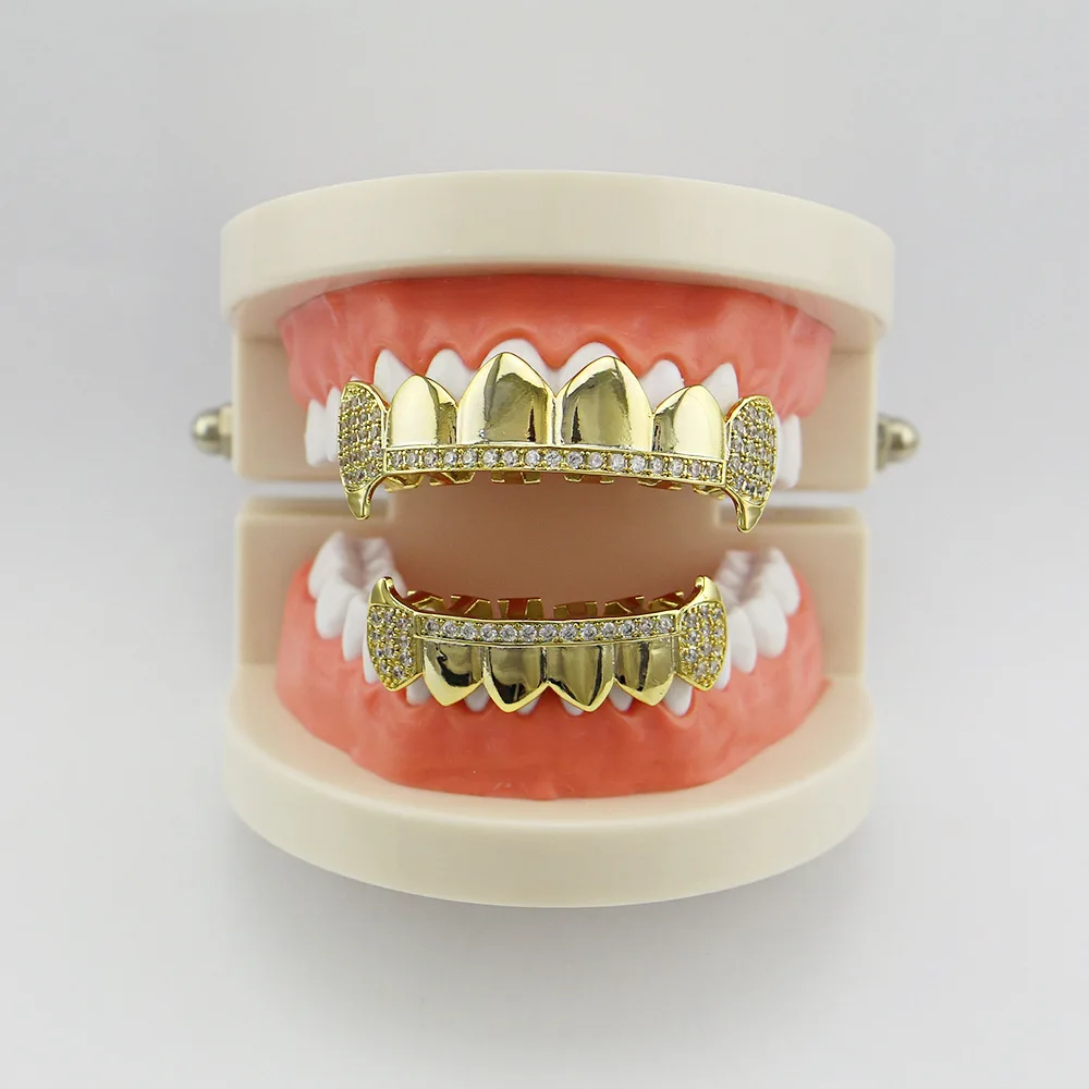 Набор декоративных коронок для зубов с фианитом по самой низкой цене|teeth grillz|teeth