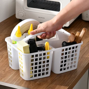 Portable bath basket bathroom desktop sundries storage basket kitchen snacks cosmetics large-capacity storage basket WY5
Portable bath basket bathroom desktop sundries storage basket kitchen snacks cosmetics large-capacity storage basket WY5
