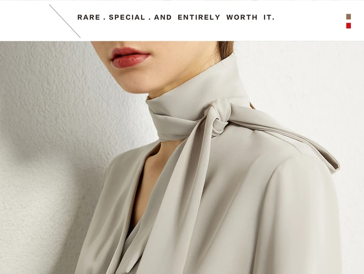 AMII Minimalism Autumn Olstyle Set Fashion Bow Neck Full Sleeve Loose Women Shirt High Waist Pleated Female Skirt 12040337