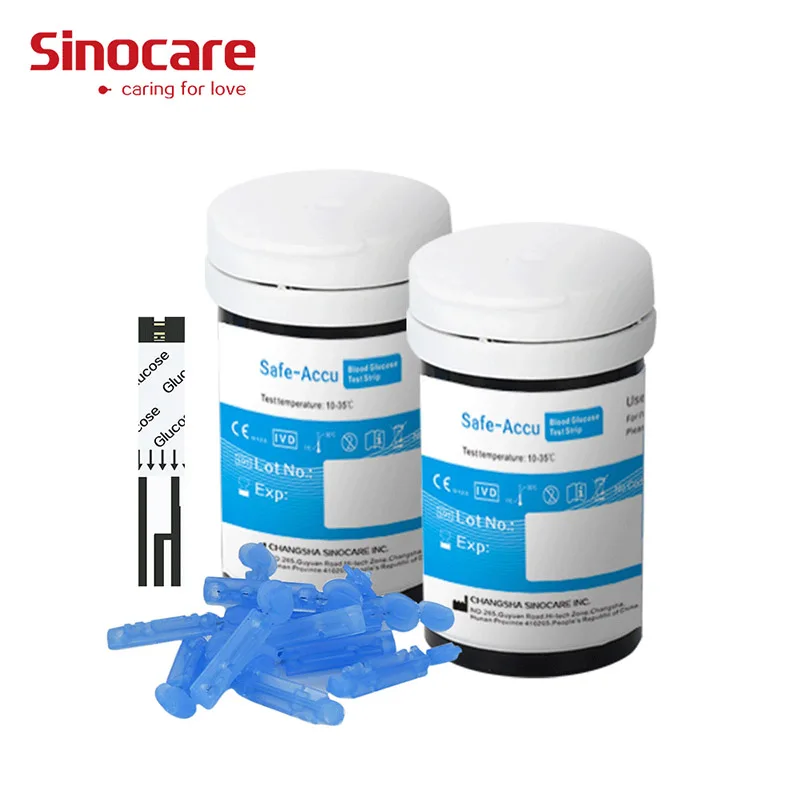 Тест полоски для глюкометра Sinocare (50/100 шт. Safe Accu)|Уровень глюзы в крови| |