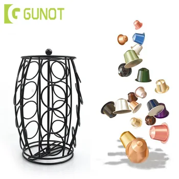 GUNOT Metal Coffee Capsule Holder Storage Coffee Capsule Stand Iron Chrome Plating Stand Coffee Capsule Rack For Nespresso
GUNOT Metal Coffee Capsule Holder Storage Coffee Capsule Stand Iron Chrome Plating Stand Coffee Capsule Rack For Nespresso