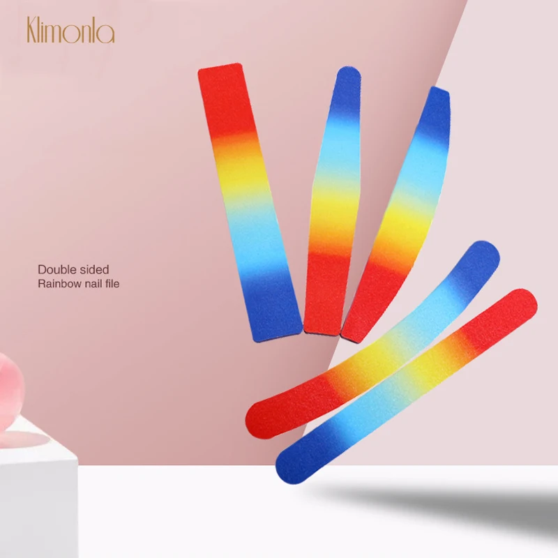 10Pcs/Lot Nail File 100/180 Grit Rainbow Sandpaper Double Side Design Multiple Shape Sanding Buffer Gel Polishing Manicure Tool
10Pcs/Lot Nail File 100/180 Grit Rainbow Sandpaper Double Side Design Multiple Shape Sanding Buffer Gel Polishing Manicure Tool