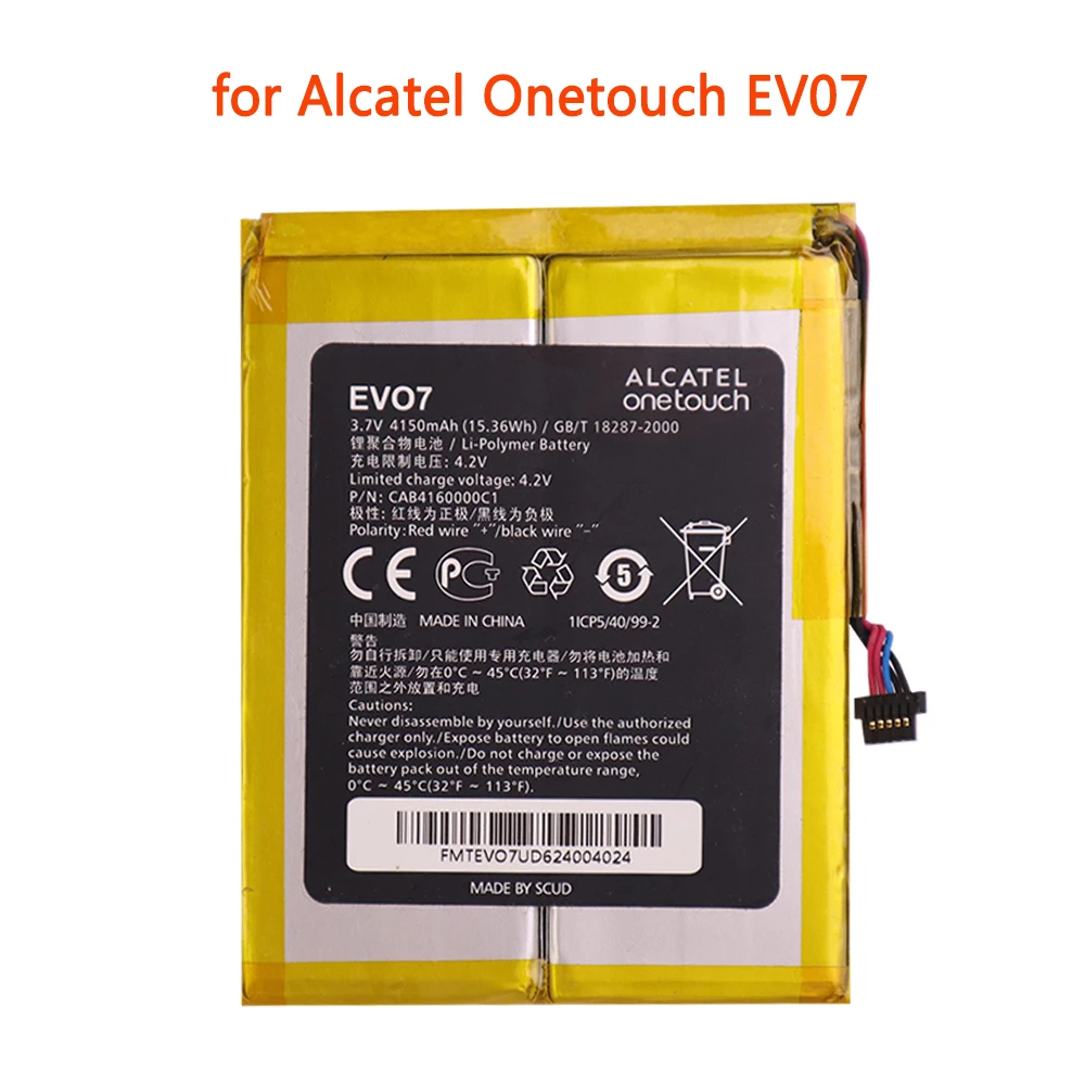 mobile phone battery 4150mAh CAB4160000C1 battery for Alcatel Onetouch EV07
mobile phone battery 4150mAh CAB4160000C1 battery for Alcatel Onetouch EV07