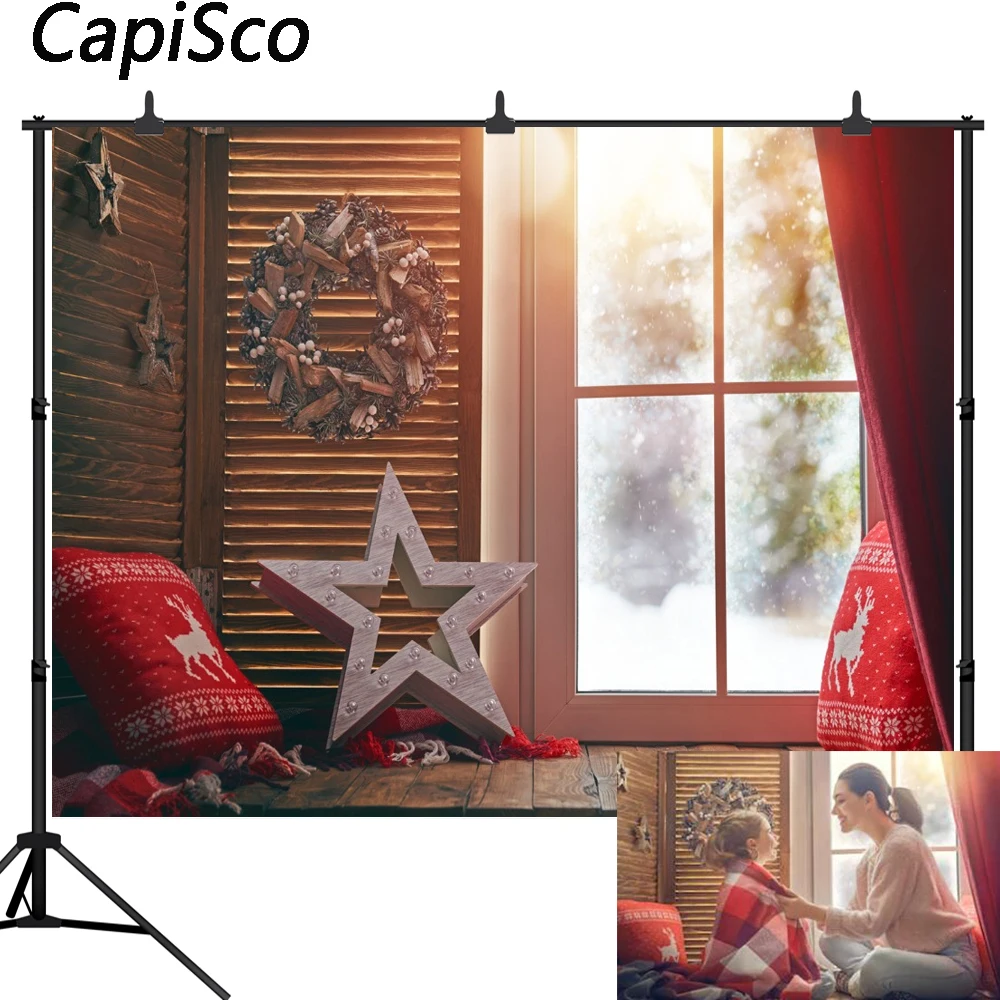 Capisco Winter Christmas Window star pillow Baby Party Photography Background Customized Photographic Backdrops For Photo Studio
Capisco Winter Christmas Window star pillow Baby Party Photography Background Customized Photographic Backdrops For Photo Studio