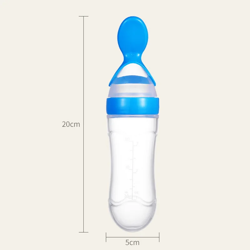 90ML Lovely Safety Infant Baby Silicone Feeding With Spoon Feeder Food Rice Cereal Bottle For Best Gift
90ML Lovely Safety Infant Baby Silicone Feeding With Spoon Feeder Food Rice Cereal Bottle For Best Gift