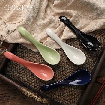 CHANSHOVA Traditional chinese style Solid color Ceramic spoon China porcelain coffee soup spoon Tableware Kitchen utensils H309
CHANSHOVA Traditional chinese style Solid color Ceramic spoon China porcelain coffee soup spoon Tableware Kitchen utensils H309