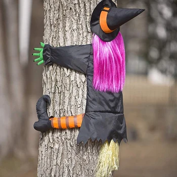 Crashing Witch Into Tree Halloween Decoration
Crashing Witch Into Tree Halloween Decoration