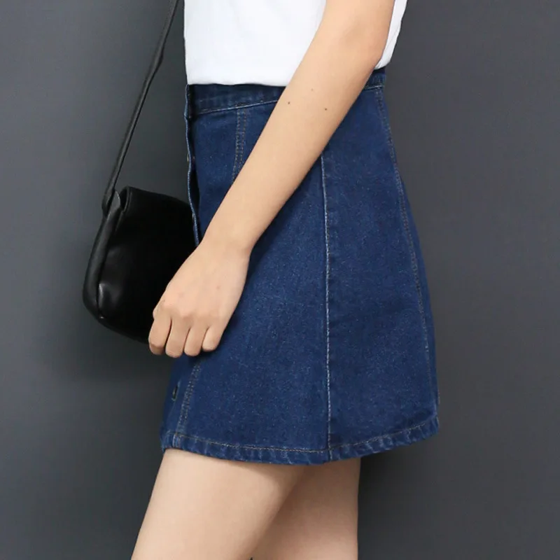 2019 autumn jeans skirt single row short skirt buckle high waist mini skirt was thin A word denim skirt female
2019 autumn jeans skirt single row short skirt buckle high waist mini skirt was thin A word denim skirt female