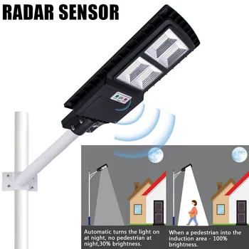 90W 160LED Outdoor Waterproof Light Solar Sensor Light with Light Control and Radar Sensor Black
90W 160LED Outdoor Waterproof Light Solar Sensor Light with Light Control and Radar Sensor Black