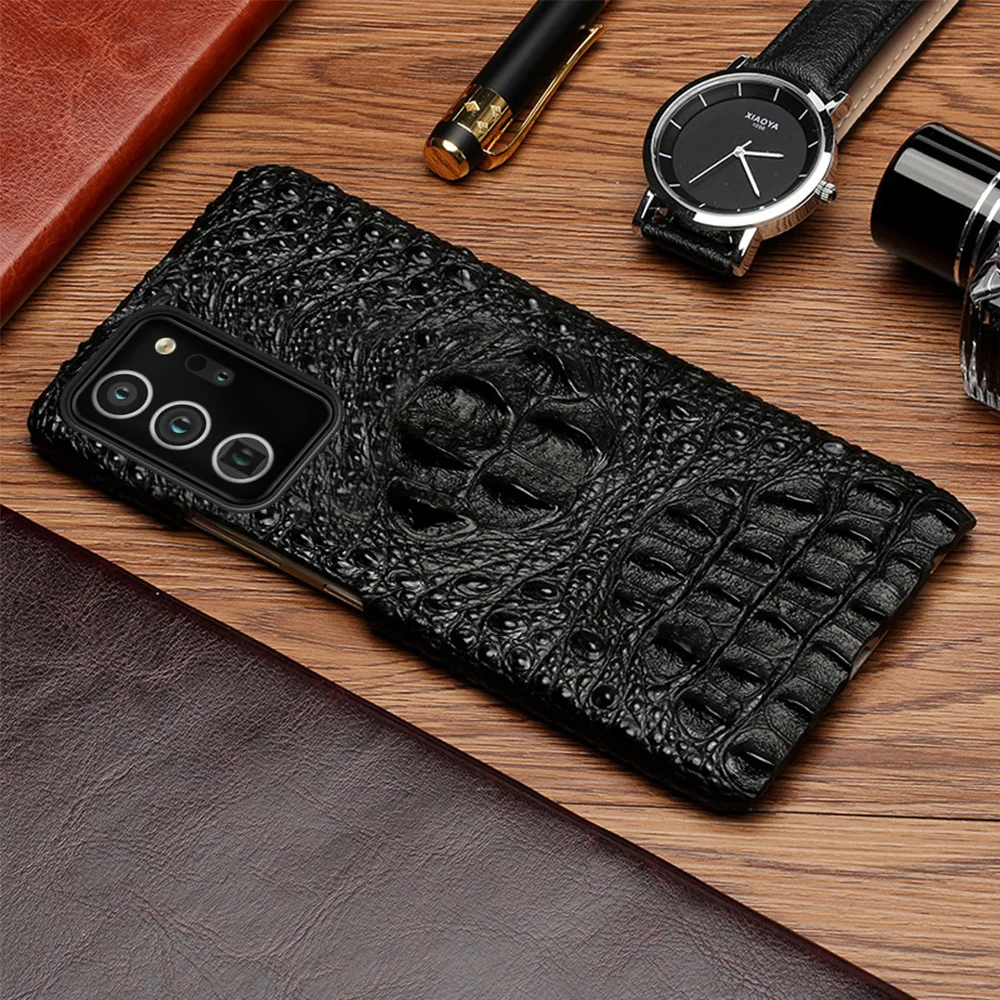 

LANGSIDI leather Phone Case For Samsung Galaxy Note 20 Ultra Note 10 lite for Galaxy s21 plus A71 A50 A51 S20 crocodile Cover