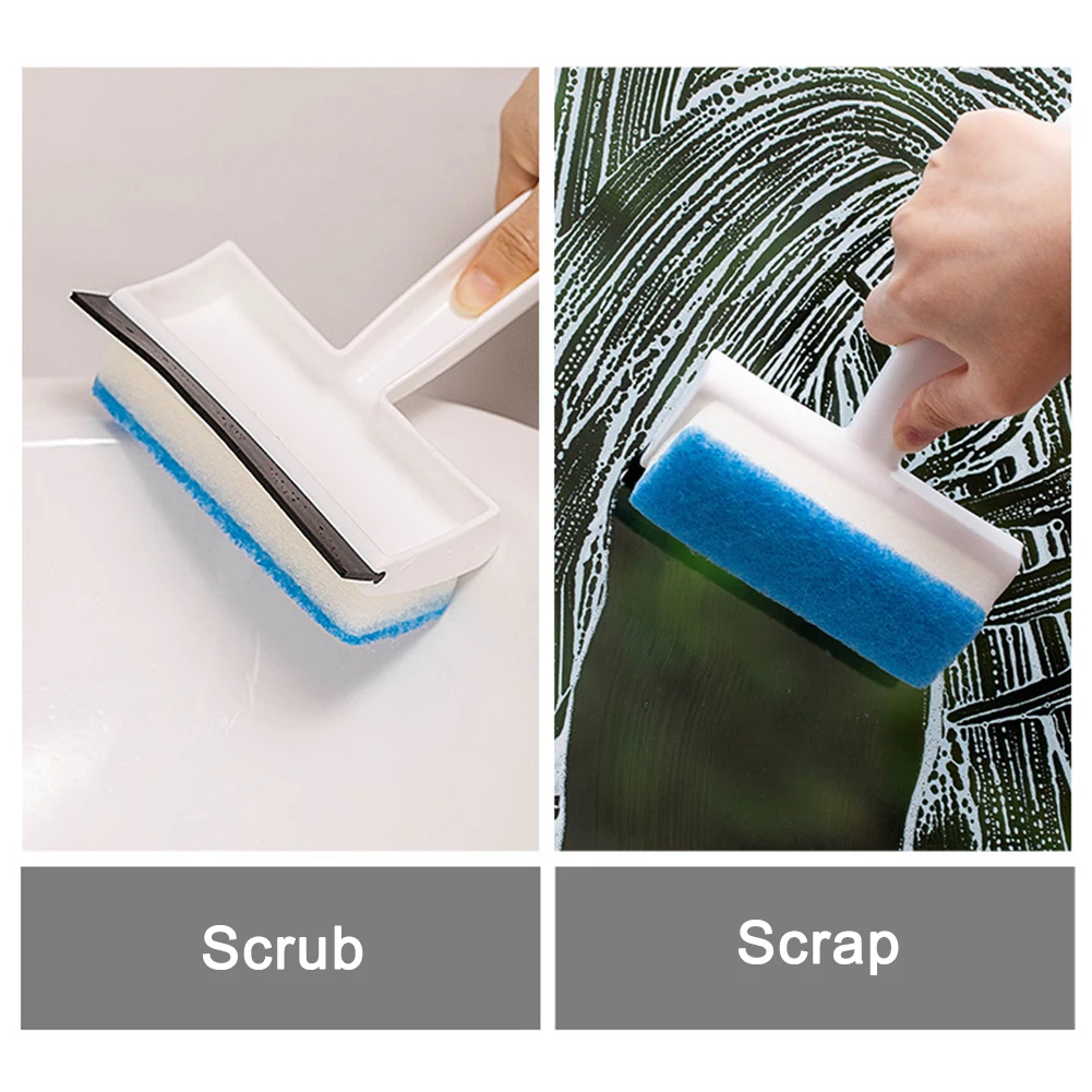 Generic 2in1 Double Sided Window Squeegee Sponge Bathroom Window