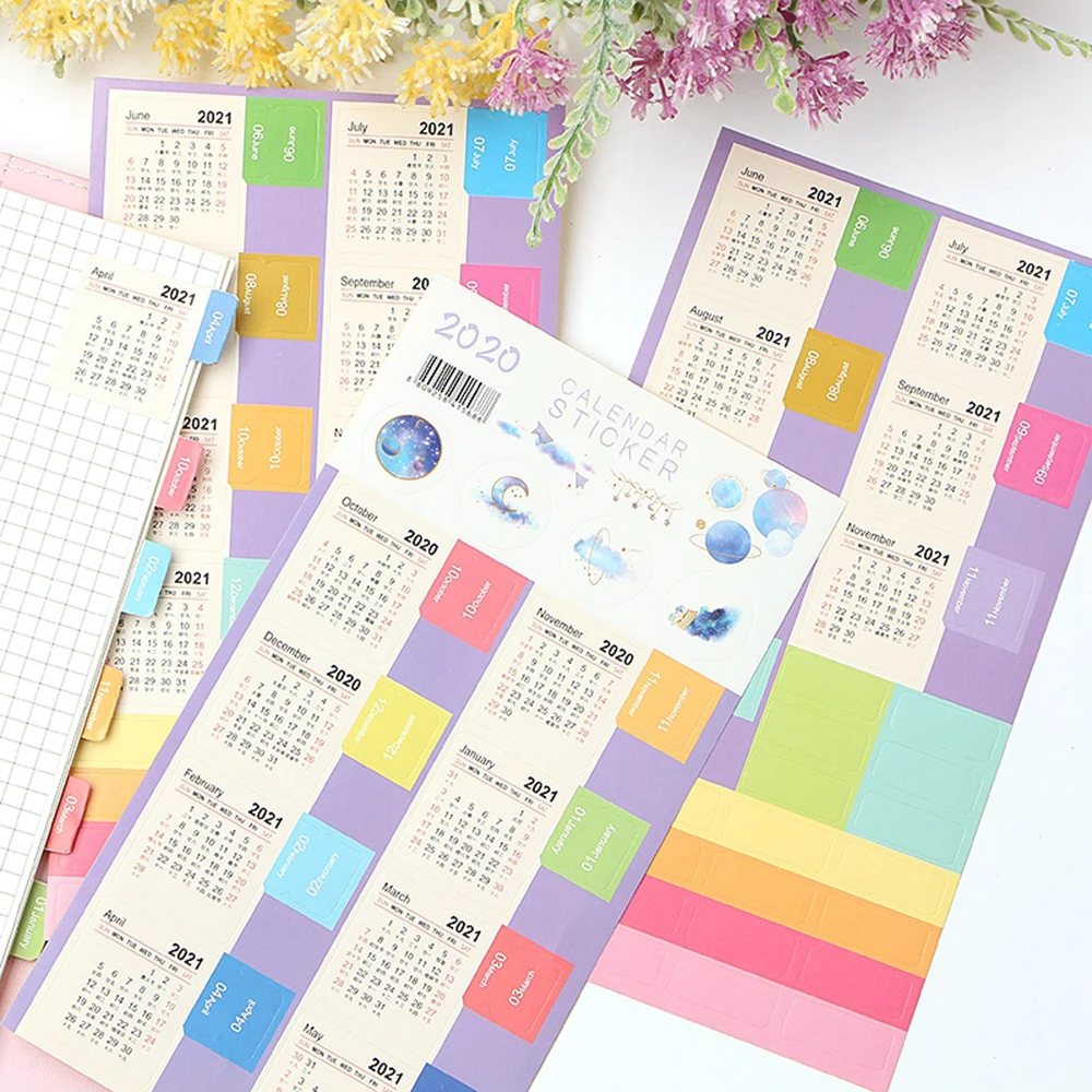 2Pcs 2021 Paper Calendar Index Page Sticker Notebook Bookmark Planner Label Refrigerator Home Wall Decoration
2Pcs 2021 Paper Calendar Index Page Sticker Notebook Bookmark Planner Label Refrigerator Home Wall Decoration