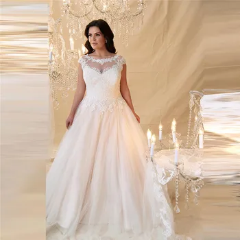 Sheer Scoop Neck Lace Appliques Wedding Dress Open Back Bandage Back Bridal Gowns Plus Size 2021 Robe De Mariee For Bride
Sheer Scoop Neck Lace Appliques Wedding Dress Open Back Bandage Back Bridal Gowns Plus Size 2021 Robe De Mariee For Bride