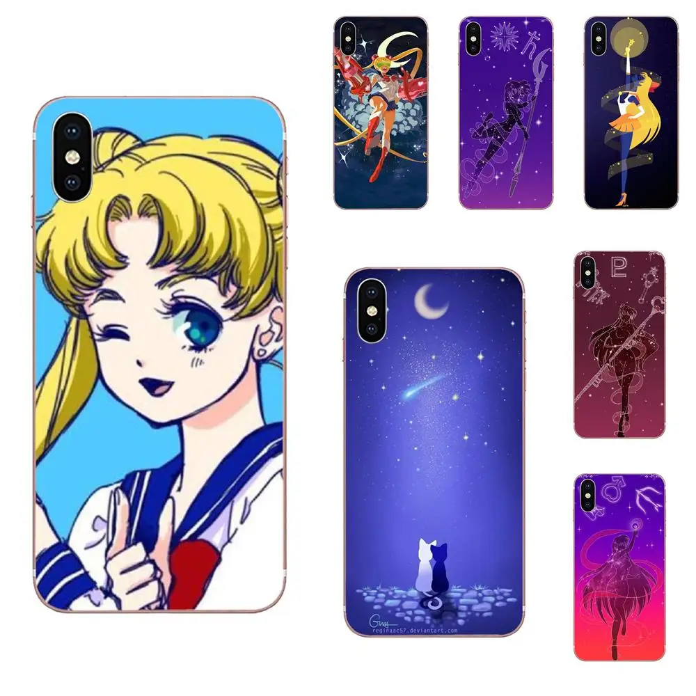 Горячая аниме Sailor Moon Girl Lune Chat для Xiao mi 3 4 4C 4i 5 5s 5X6 6X8 SE Pro Lite A1 Max x 2 Note | Мобильные