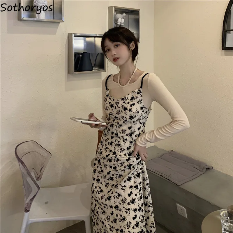 Женское платье без рукавов с цветочным принтом в Корейском стиле милые платья на